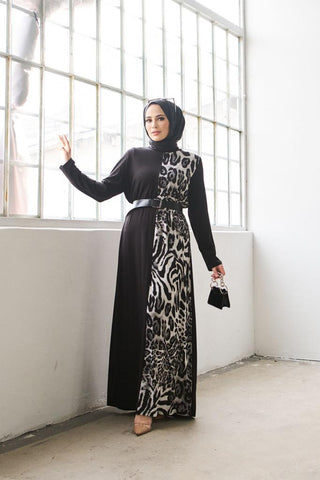 zwart_wit_hijab_jurk_lang_cheyys