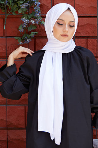 Cheyys-mode Jersey sjaal wit