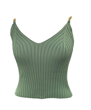 Dames hemd met gouden haak 47cm | Groen