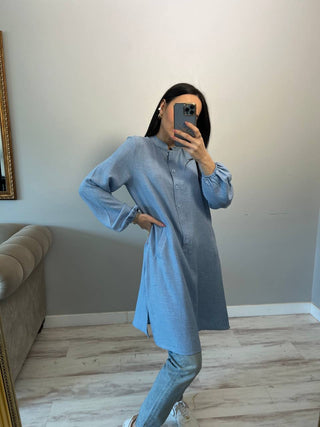 Tuniek met zakken | Blauw