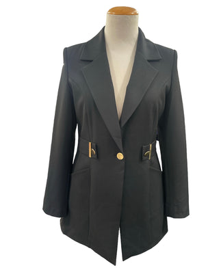 Getailleerde dames blazer met zakken | zwart Cheyys mode