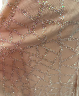 Avond-Feest maxi jurk lang met U-hals | Crème kleur
