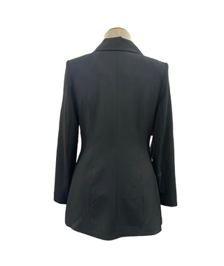 Getailleerde dames blazer jasje met zakken | zwart