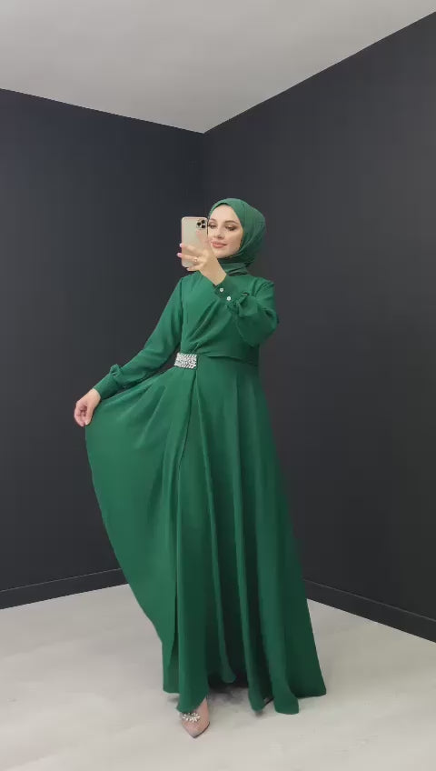 damesjurk-groen-lang-hijab-cheyys