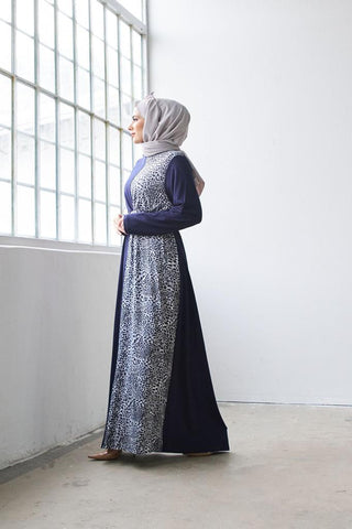 blauw_wit_zebra_hijab_jurk_lang_cheyys