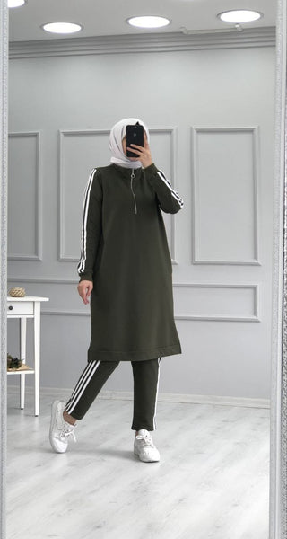 Groene 2 delige dames combi hijab mode | CHEYYS Mode