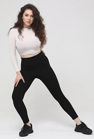 Legging-hoge-taille-zwart-elastisch