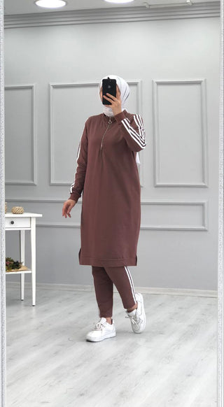 Roze 2 delige dames combi hijab mode | CHEYYS Mode