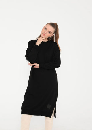 Zwart-jurk-lang-cheyysmode