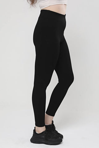 Legging Effen elastische taille | Zwart