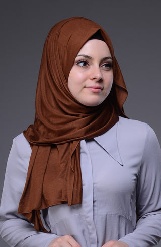 Hijab Jersey Sjaal bruin- Cheyys mode