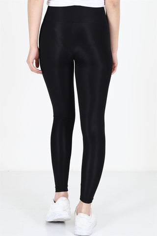 Zwarte dames legging broek brede riem - CHEYYS Mode