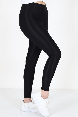 Zwarte dames legging broek brede riem - CHEYYS Mode