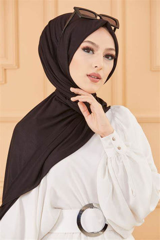 Jersey sjaal Hijab zwart - CHEYYS MODE
